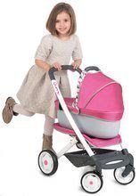 Kinderwagen für Puppe ab 18 Monaten - Puppenwagen 3in1 Retro Maxi Cosi & Quinny Smoby mit Tragerahmen (Griff 65,5 cm) rosa_1