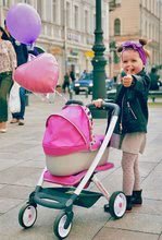 Kinderwagen für Puppe ab 18 Monaten - Puppenwagen 3in1 Retro Maxi Cosi & Quinny Smoby mit Tragerahmen (Griff 65,5 cm) rosa_0