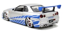 Játékautók és járművek - Kisautó Nissan Skyline GT-R 2002 Fast & Furious Jada fém nyitható részekkel 19 cm hosszú 1:24_2