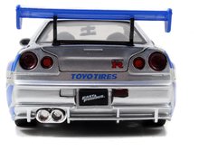 Modellini auto - Macchinina Nissan Skyline GT-R 2002 Fast & Furious Jada in metallo con parti apribili lunghezza 19 cm 1:24_3