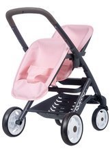 Játék babakocsik 18 hónapos kortól - Iker babakocsi Powder Pink Maxi Cosi&Quinny Smoby biztonsági övvel 42 cm játékbabáknak_1