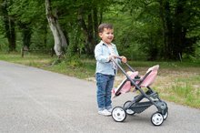 Kinderwagen für Puppe ab 18 Monaten - Set Kinderwagen Dreierkombination Powder Pink 3in1 Maxi Cosi&Quinny Smoby mit einem Kinderwagen für Zwillinge_24