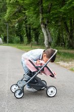 Játék babakocsik 18 hónapos kortól - Iker babakocsi Powder Pink Maxi Cosi&Quinny Smoby biztonsági övvel 42 cm játékbabáknak_2