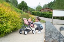 Cărucioare de la 18 luni - Cărucior pentru gemeni Powder Pink Maxi Cosi&Quinny Smoby cu centură de siguranță pentru păpușă de 42 cm_3