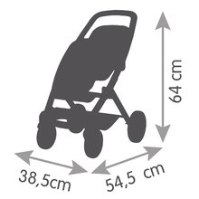 Kočíky od 18 mesiacov - Kočík pre dvojičky s polohovateľnými sedačkami Maxi Cosi Twin Pushchair Sage Smoby pre 42 cm bábiku výška rúčky 65 cm olivový_0