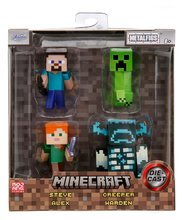 Zberateľské figúrky - Figurki kolekcjonerskie Minecraft 4-Pack Jada metalowe zestaw 4 rodzajów, wysokość 6 cm_0