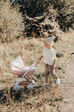 Kinderwagen für Puppe ab 18 Monaten - Kinderwagen mit Textilbezug Pram Natur D'Amour Baby Nurse Smoby für eine 42 cm große Puppe, Griffhöhe 58 cm ab 18 Monaten SM254118_0