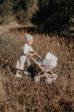 Kinderwagen für Puppe ab 18 Monaten - Kinderwagen mit Textilbezug Pram Natur D'Amour Baby Nurse Smoby für eine 42 cm große Puppe, Griffhöhe 58 cm ab 18 Monaten SM254118_3