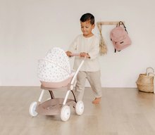 Vozički od 18. meseca - Globoki voziček s tekstilno prevleko Pram Natur D'Amour Baby Nurse Smoby za 42 cm dojenčka višina ročaja 58 cm od 18 mes_2
