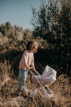 Kinderwagen für Puppe ab 18 Monaten - Kinderwagen mit Textilbezug Pram Natur D'Amour Baby Nurse Smoby für eine 42 cm große Puppe, Griffhöhe 58 cm ab 18 Monaten SM254118_0