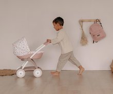 Kočárky od 18 měsíců - Hluboký kočárek s textilním potahem Pram Natur D'Amour Baby Nurse Smoby pro 42 cm panenku výška rukojeti 58 cm od 18 měsíců_7