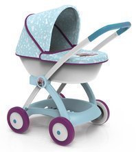 Vozički za punčke in dojenčke kompleti - Komplet globoki voziček za 42 cm dojenčka Frozen Disney Smoby in dojenček MiniKiss z zvokom moder_0
