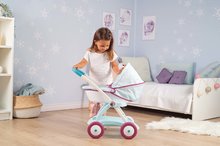 Kinderwagen für Puppen Sets - Set tiefer Puppenwagen für 42 cm Puppe Prinzessinnen Disney Smoby und MiniKiss-Puppe mit  Sound blau_2