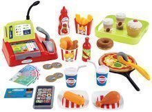 Játékkonyha kisgépek - Szett elektronikus mikrohullámú sütő Tefal Elec Micro Wave Smoby és Fast Food gyorséttermi ételek_3