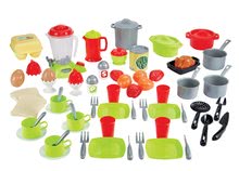 Accesorii și vase de bucătărie de jucărie - Set de veselă cu mixer în cutie de depozitare 100% Chef Ecoiffier 70 de accesorii cu alimente de la 18 luni_1