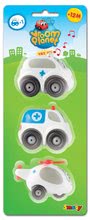 Produse vechi - Set 3 mașini de ambulanţă Vroom Planet Smoby electronic de la 12 luni_0