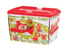 Riadíky a doplnky kuchynky - Čajová súprava 100 % Chef Écoiffier s 25 doplnkami bodkovaná od 18 mes_0