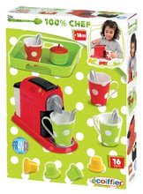 Riadíky a doplnky kuchynky - Espresso kávovar 100% Chef Écoiffier so 16 doplnkami od 18 mes_5