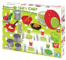 Riadíky a doplnky kuchynky - Súprava na obed 100 % Chef Écoiffier so 47 doplnkami od 18 mes_4