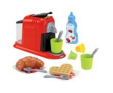 Obyčajné kuchynky - Set kuchynka skladacia Tefal Opencook Smoby červená s kávovarom a chladničkou a mikrovlnka a vaflovač so spotrebičmi a vaflami_18