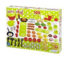 Elektronische Spielküchen - Set Küche erweitbar mit fließendem Wasser und Mikrowelle Tefal Evolutive Smoby und ein 100-teiliges Set Obst, Gemüse und Lebensmittel als Geschenk_33