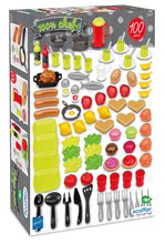 Bucătării simple de jucărie - Set bucătărie Bon Appétit Chef Smoby cu frigider şi aparat de cafea şi set de alimente 100 de bucăţi_1