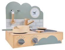 Dřevěné kuchyňky - Dřevěná kuchyňka Small Table Kitchen Eichhorn přenosná se zvukem a 6 doplňky_3