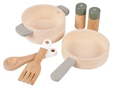 Bucătării de jucărie din lemn - Bucătărie din lemn Small Table Kitchen Eichhorn portabilă cu sunete și 6 accesorii de la 3 ani_0
