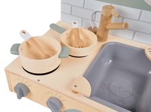 Bucătării de jucărie din lemn - Bucătărie din lemn Small Table Kitchen Eichhorn portabilă cu sunete și 6 accesorii de la 3 ani_4