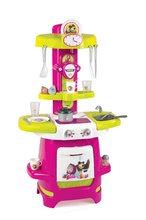 Vozički za punčke in dojenčke kompleti - Komplet voziček Hello Kitty Smoby za dojenčka globok (55 cm ročaj), kuhinja Máša in dojenček Baby Nurse z oblekicami od 18 mes_0