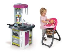 Sets de cuisine pour enfants - Ensemble de cuisine Tefal Studio BBQ Bulles Smoby Avec un bruit magique et une chaise de salle à manger pour la poupée Baby Nurse_19