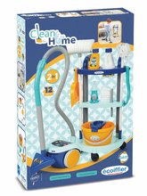 Jocuri de uz casnic - Cărucior de curățenie cu aspirator Cleaning Trolley Clean Home Écoiffier cu 11 accesorii de la 3 ani_3