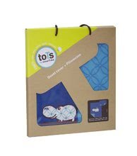 Babybettwäsche - Joy toTs-smarTrike Krippenset Hippo Bettbezug und Kissen 100% Baumwollsatin blau ab 0 Monaten_0