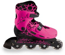 Patins à roulettes pour enfant - Patins à roulettes filles Mondo Roues en PVC à 4 roues roses de 64 * 24 mm, taille 33-36 à partir de 5 ans._0