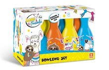 Bowling - Popice Lama și prietenii Skittles Mondo 6 popice (înălțime 20 cm)_0