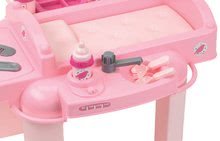 Domčeky pre bábiky - Prebaľovací stolík pre bábiku Nursery Écoiffier s kuchynkou a kúpeľňou s 22 doplnkami ružový od 18 mes_2