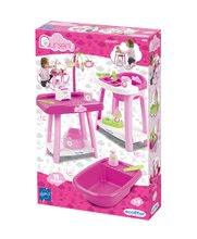 Domečky pro panenky - Přebalovací pult se židlí a vaničkou Nursery 3v1 Écoiffier 15 doplňků růžový od 12 měsíců_4