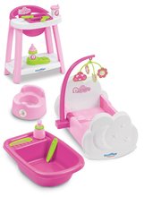 Puppenhäuser - Pflegeecke für eine Puppe Nursery 4in1 Écoiffier Kinderbett, Esszimmerstuhl, Badewanne und Töpfchen ab 18 Monaten ECO2888_1