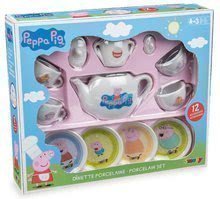 Accesorii și vase de bucătărie de jucărie - Set de ceai Peppa Pig Smoby din porţelan 12 bucăţi_0
