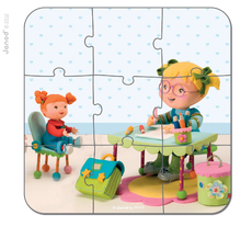 Detské puzzle do 100 dielov - Puzzle Učiteľka Lisa Janod v kufríku 6-9-12-16 dielov od 3 - 6 rokov_1