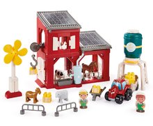 Gioco di costruzioni per bambini  Abrick - Costruzione fattoria ecologica con pannelli solari Abrick Écoiffier con 2 figurine e un trattore con animali da 18 mesi_1