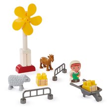 Gioco di costruzioni per bambini  Abrick - Costruzione fattoria ecologica con pannelli solari Abrick Écoiffier con 2 figurine e un trattore con animali da 18 mesi_2