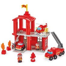 Cuburi de construit Abrick - Joc de construit Pompieri Abrick Écoiffier cu 2 figurine și 3 vehicule de la 18 luni ECO2980_1