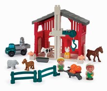 Cuburi de construit Abrick - Joc de construit fermă tradițională cu mașină Abrick Écoiffier și 2 figurine y cu 5 animăluțe de la 18 luni_0