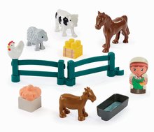 Cuburi de construit Abrick - Joc de construit fermă tradițională cu mașină Abrick Écoiffier și 2 figurine y cu 5 animăluțe de la 18 luni_1