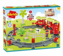 Abrick építőkockák - Építőjáték vonat sínpályán Country Train Abrick Écoiffier szélturbinával és 4 figurával 18 hó-tól_1