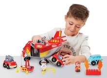 Gioco di costruzioni per bambini  Abrick - Costruzioni pompieri con aereo cargo Abrick Fireman Cargo Plane Écoiffier con 4 personaggi e 3 veicoli di intervento dai 18 mesi_0