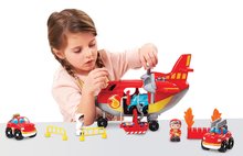 Otroške kocke Abrick - Kocke gasilci z letalom Abrick Fireman Cargo Plane Écoiffier s 4 figuricami in 3 vozili od 18 mes_1
