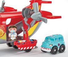 Otroške kocke Abrick - Kocke gasilci z letalom Abrick Fireman Cargo Plane Écoiffier s 4 figuricami in 3 vozili od 18 mes_1