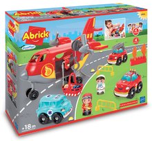 Abrick építőkockák - Építőjáték tűzoltók repülőgéppel Abrick Fireman Cargo Plane Écoiffier 4 figura és 3 jármű 18 hó-tól_3